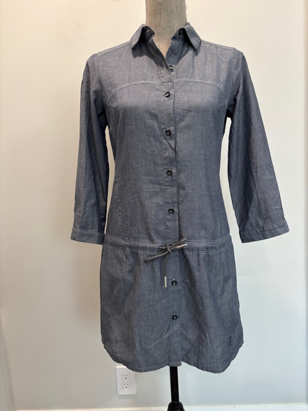 Arc'teryx Blanchard Tunic Shirt Drawstring Grey 3/4 Sleeve Sz S - Picture 4 of 16